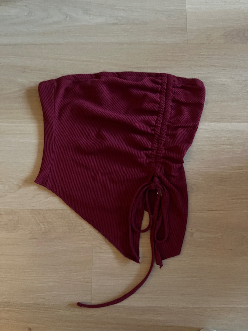 Women’s Ribbed Asymmetrical tube top
